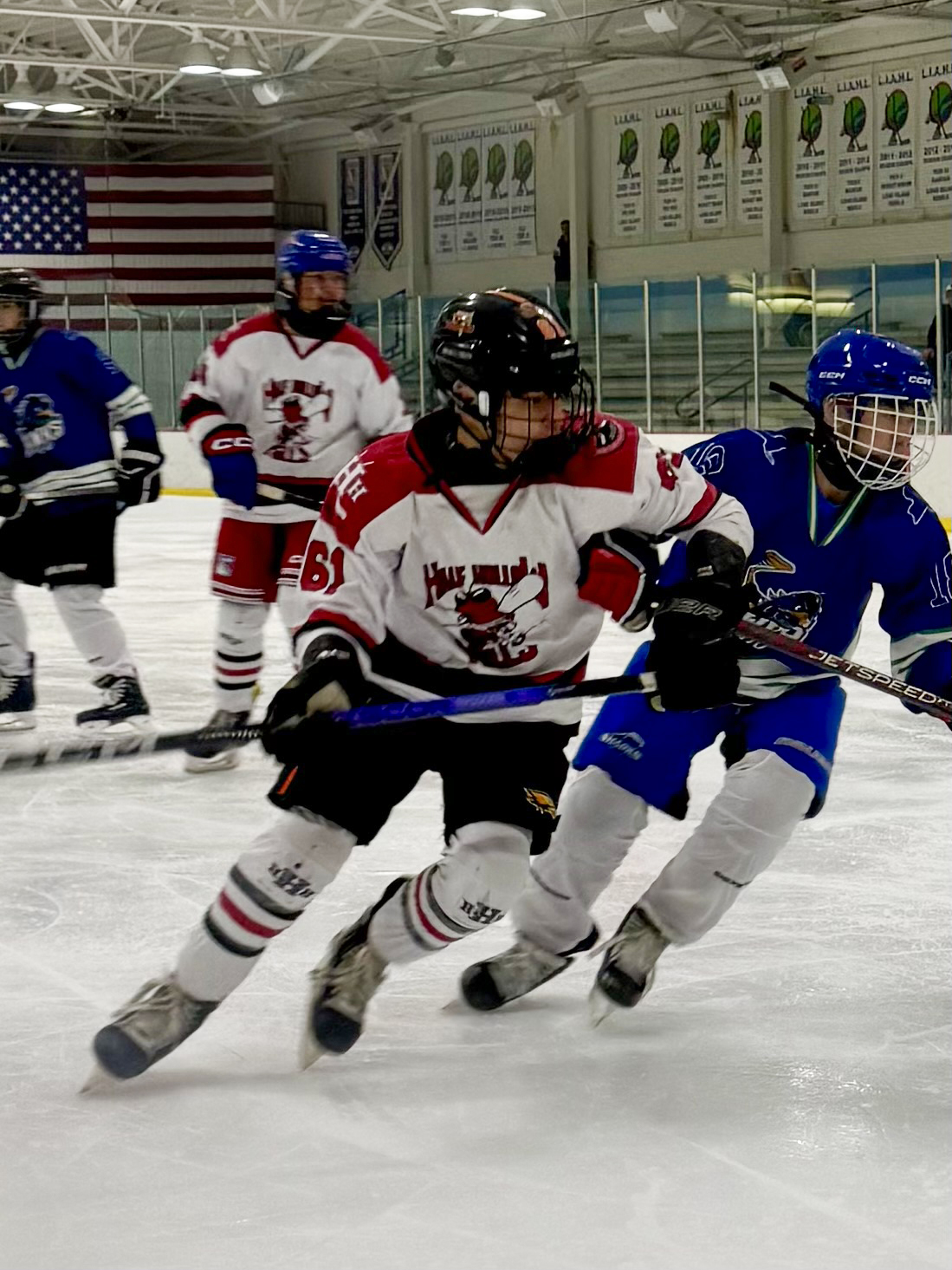 Dean Rosengold number 61 Offense for Half Hollow Hills Ice Hockey